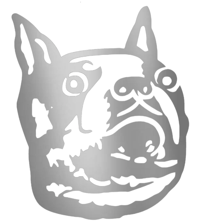 Boston University Terriers SILVER CHROME MIRROR Retro Throwback Logo Premium DieCut Vinyl Decal PICK SIZE