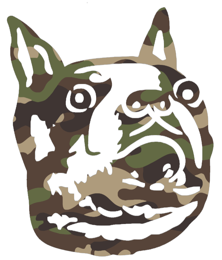 Boston University Terriers Woodland Camo Camouflage Retro Throwback Logo Premium DieCut Vinyl Decal PICK SIZE
