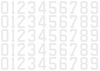 Boston Bruins Helmet Jersey Style Vinyl Number Decal Sheet Set of 50 #0-9 - Pick Color & Size