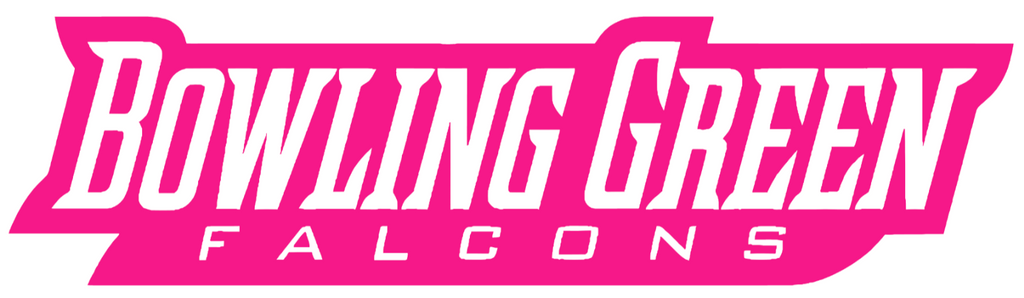 Bowling Green Falcons Hot Pink Team Name Logo Premium DieCut Vinyl Decal PICK SIZE