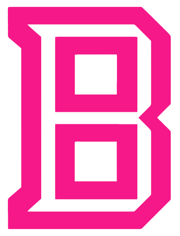 Bradley Braves Hot Pink Alternate B Logo Premium DieCut Vinyl Decal PICK SIZE