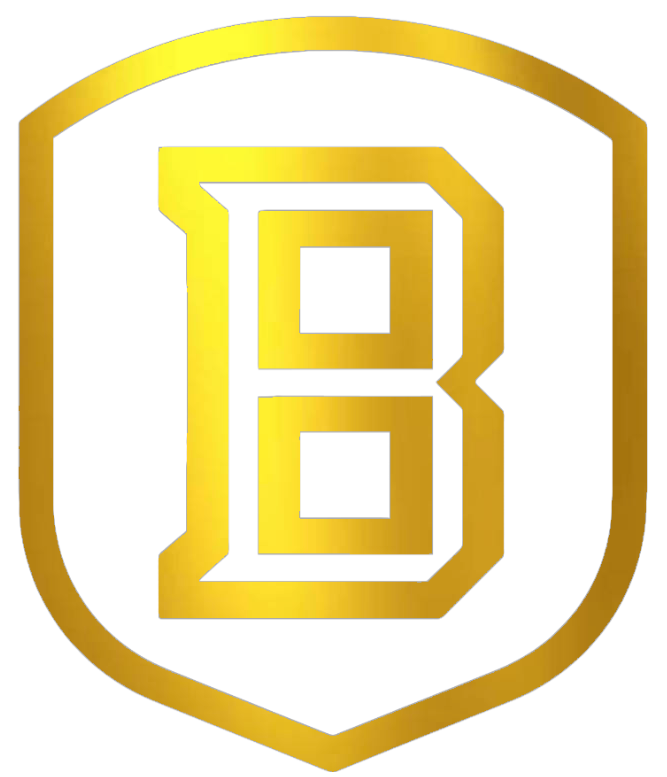 Bradley Braves GOLD CHROME MIRROR Team Logo Premium DieCut Vinyl Decal PICK SIZE