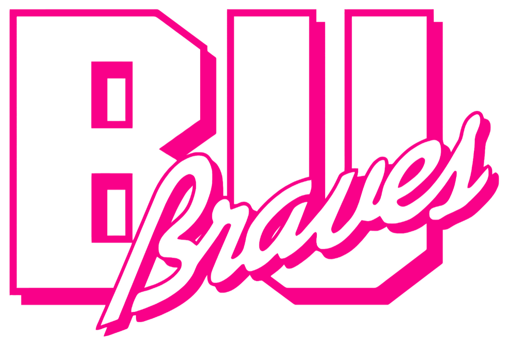Bradley Braves Hot Pink Retro Throwback Logo Premium DieCut Vinyl Decal PICK SIZE