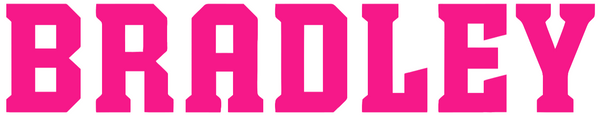 Bradley Braves Hot Pink Team Name Logo Premium DieCut Vinyl Decal PICK SIZE