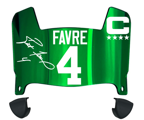 Brett Favre Green Bay Packers Mini Football Helmet Visor w/ Clips - PICK COLOR
