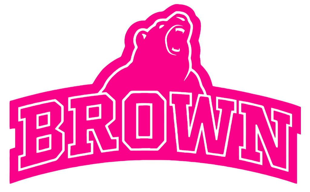 Brown Bears Hot Pink Alternate Logo Premium DieCut Vinyl Decal PICK SIZE