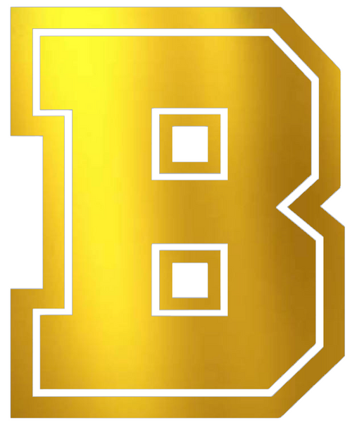 Brown Bears GOLD CHROME MIRROR Team Logo Premium DieCut Vinyl Decal PICK SIZE