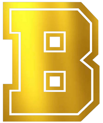 Brown Bears GOLD CHROME MIRROR Team Logo Premium DieCut Vinyl Decal PICK SIZE