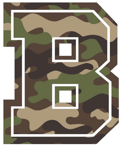 Brown Bears Woodland Camo Camouflage Team Logo Premium DieCut Vinyl Decal PICK SIZE