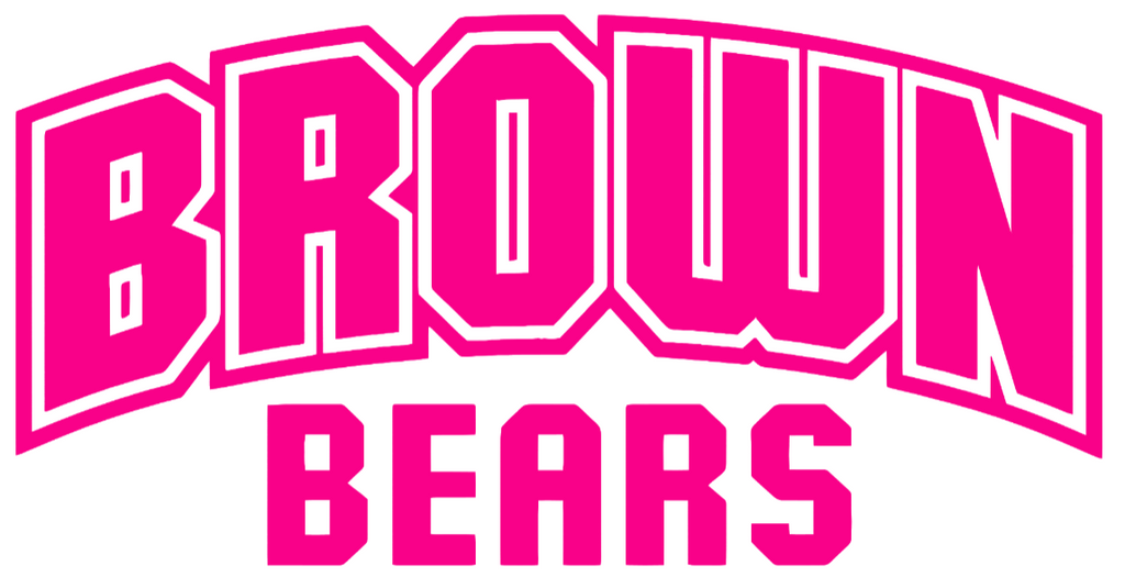 Brown Bears Hot Pink Team Name Logo Premium DieCut Vinyl Decal PICK SIZE