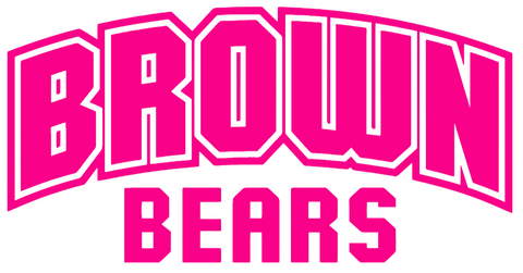 Brown Bears Hot Pink Team Name Logo Premium DieCut Vinyl Decal PICK SIZE