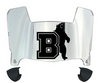 Brown Bears Mini Football Helmet Visor Shield w/ Clips - PICK VISOR & LOGO COLOR