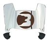 Brown Bears Mini Football Helmet Visor Shield w/ Clips - PICK VISOR & LOGO COLOR