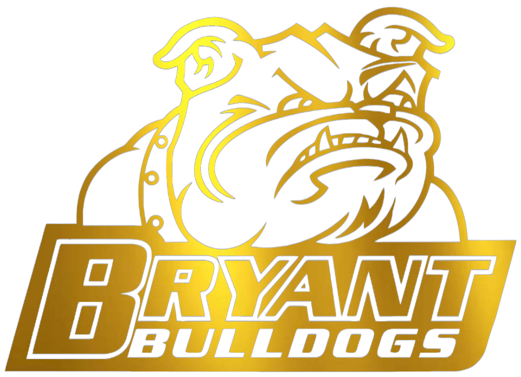 Bryant Bulldogs GOLD CHROME MIRROR Alternate Logo Premium DieCut Vinyl Decal PICK SIZE