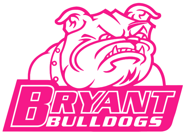 Bryant Bulldogs Hot Pink Alternate Logo Premium DieCut Vinyl Decal PICK SIZE