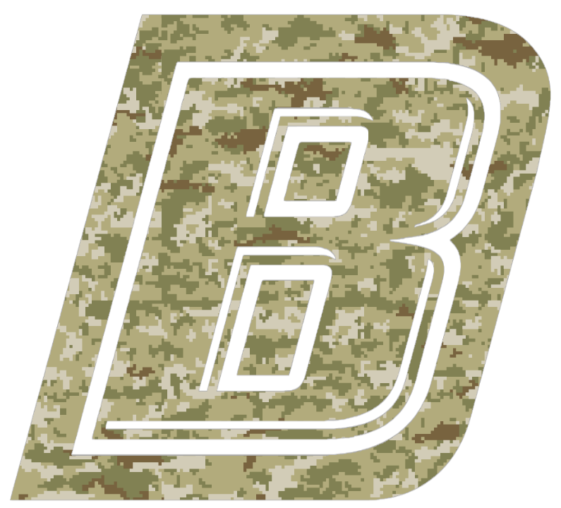 Bryant Bulldogs B Logo Salute to Service Camouflage Camo Vinyl Decal PICK SIZE