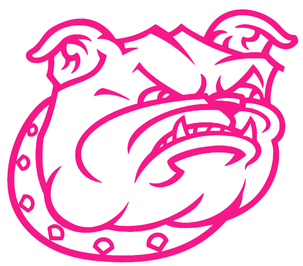 Bryant Bulldogs Hot Pink Team Logo Premium DieCut Vinyl Decal PICK SIZE