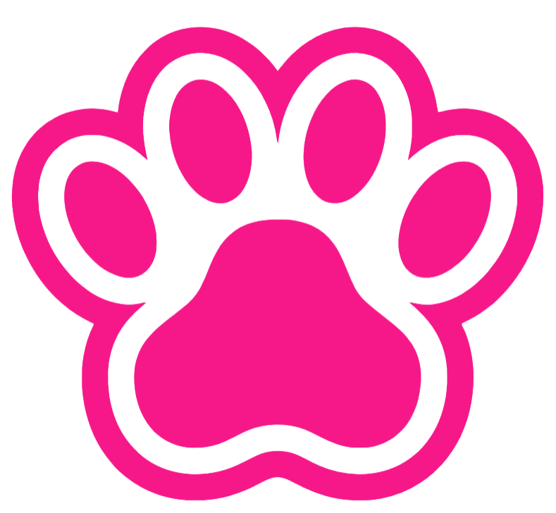Bryant Bulldogs Hot Pink Paw Print Logo Premium DieCut Vinyl Decal PICK SIZE