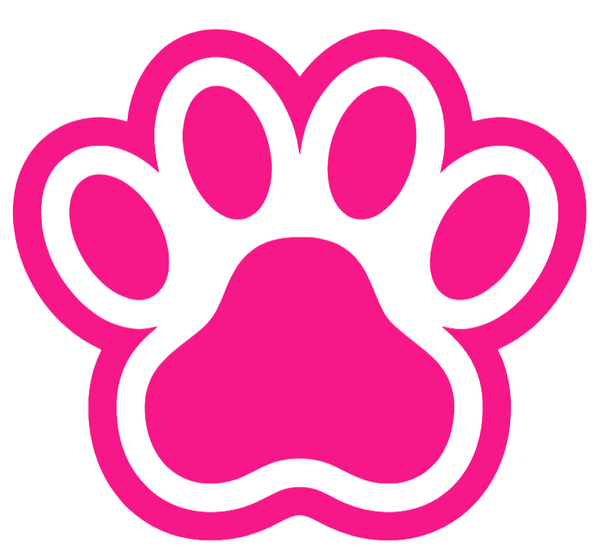 Bryant Bulldogs Hot Pink Paw Print Logo Premium DieCut Vinyl Decal PICK SIZE