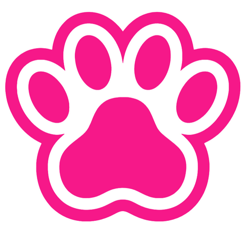 Bryant Bulldogs Hot Pink Paw Print Logo Premium DieCut Vinyl Decal PICK SIZE