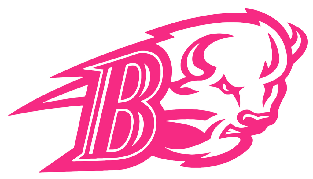 Bucknell Bison HOT PINK Team Logo Premium DieCut Vinyl Decal PICK SIZE