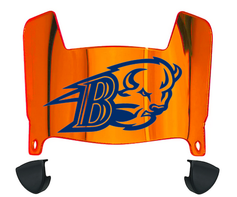 Bucknell Bison Mini Football Helmet Visor Shield w/ Clips - PICK VISOR & LOGO COLOR
