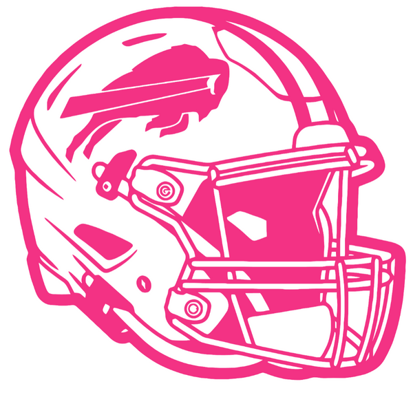 Buffalo Bills HOT PINK Football Helmet Premium DieCut Vinyl Decal PICK SIZE