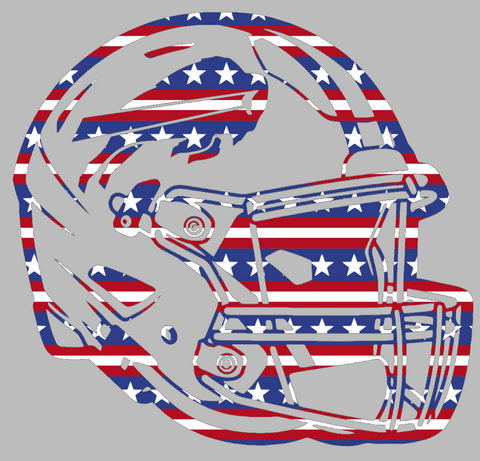 Buffalo Bills Football Helmet Stars & Stripes USA American Flag Vinyl Decal PICK SIZE