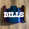 Buffalo Bills Full Size Football Helmet Visor Shield Blue Iridium Mirror w/ Clips - PICK LOGO COLOR