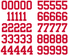 Buffalo Bills Jersey Style Vinyl Number Decal Sheet Set of 50 #0-9 - Pick Color & Size