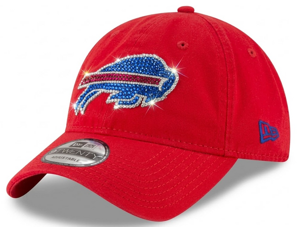 Buffalo Bills Swarovski Crystal Bling Womens Red New Era Adjustable Hat