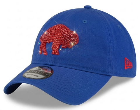 Buffalo Bills Swarovski Crystal Bling Womens Retro New Era Adjustable Hat