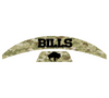 Buffalo Bills Retro Throwback MIDI Mid Size SpeedFlex Football Helmet Front & Back Bumper Decal Set - Pick Color