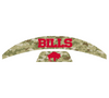 Buffalo Bills Retro Throwback MIDI Mid Size SpeedFlex Football Helmet Front & Back Bumper Decal Set - Pick Color