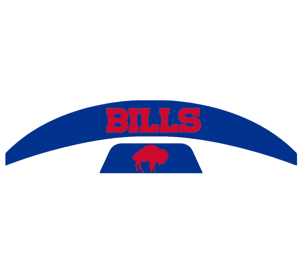 Buffalo Bills Retro Throwback MIDI Mid Size SpeedFlex Football Helmet Front & Back Bumper Decal Set - Pick Color