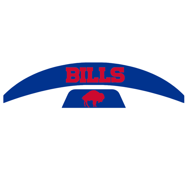 Buffalo Bills Retro Throwback MIDI Mid Size SpeedFlex Football Helmet Front & Back Bumper Decal Set - Pick Color