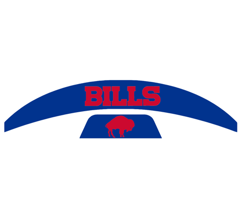 Buffalo Bills Retro Throwback MIDI Mid Size SpeedFlex Football Helmet Front & Back Bumper Decal Set - Pick Color