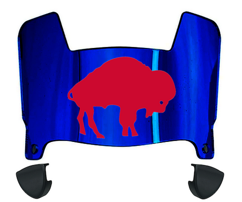 Buffalo Bills Retro Throwback Mini Football Helmet Visor Shield w/ Clips - PICK VISOR & LOGO COLOR