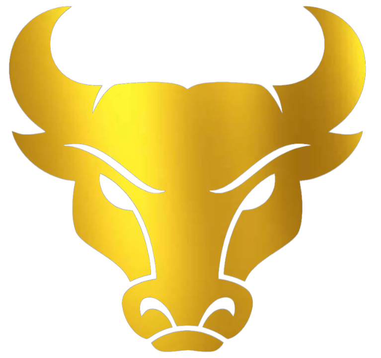 Buffalo Bulls GOLD CHROME MIRROR Mascot Logo Premium DieCut Vinyl Decal PICK SIZE