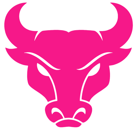 Buffalo Bulls Hot Pink Mascot Logo Premium DieCut Vinyl Decal PICK SIZE