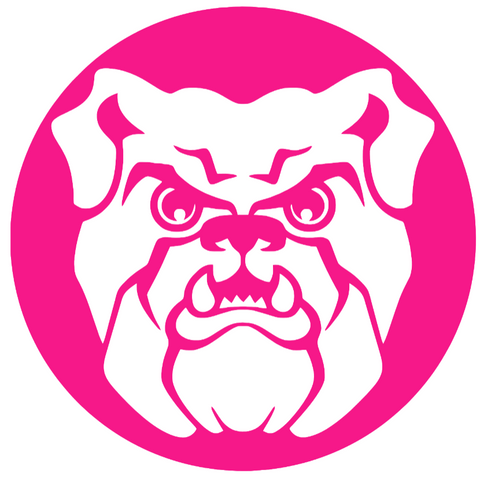 Butler Bulldogs Hot Pink Retro Throwback Logo Premium DieCut Vinyl Decal PICK SIZE