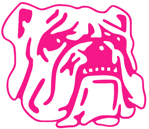 Butler Bulldogs Hot Pink Retro Throwback Logo Premium DieCut Vinyl Decal PICK SIZE