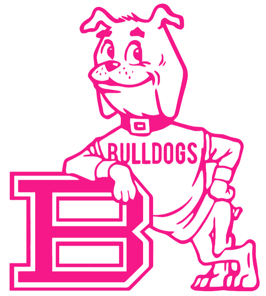 Butler Bulldogs Hot Pink Retro Throwback Logo Premium DieCut Vinyl Decal PICK SIZE