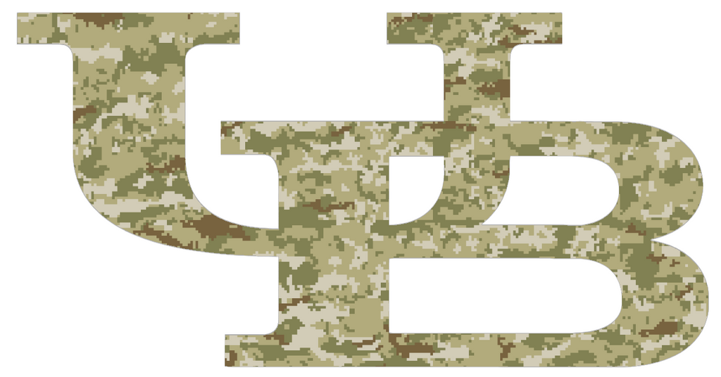 Buffalo Bulls Team Logo Salute to Service Camouflage Camo Vinyl Decal PICK SIZE