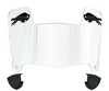 Buffalo Bills Mini Football Helmet Visor Shield w/ Clips - PICK VISOR & LOGO COLOR