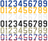 Buffalo Sabres Helmet Jersey Style Vinyl Number Decal Sheet Set of 50 #0-9 - Pick Color & Size