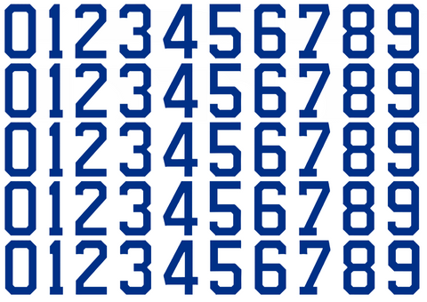 Buffalo Sabres Helmet Jersey Style Vinyl Number Decal Sheet Set of 50 #0-9 - Pick Color & Size