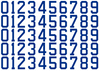 Buffalo Sabres Helmet Jersey Style Vinyl Number Decal Sheet Set of 50 #0-9 - Pick Color & Size