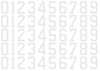 Buffalo Sabres Helmet Jersey Style Vinyl Number Decal Sheet Set of 50 #0-9 - Pick Color & Size
