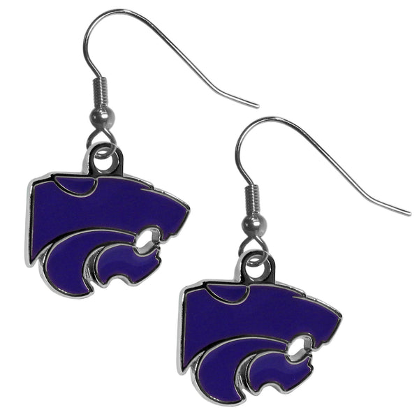 Kansas State Wildcats NCAA Womens Dangle Earrings